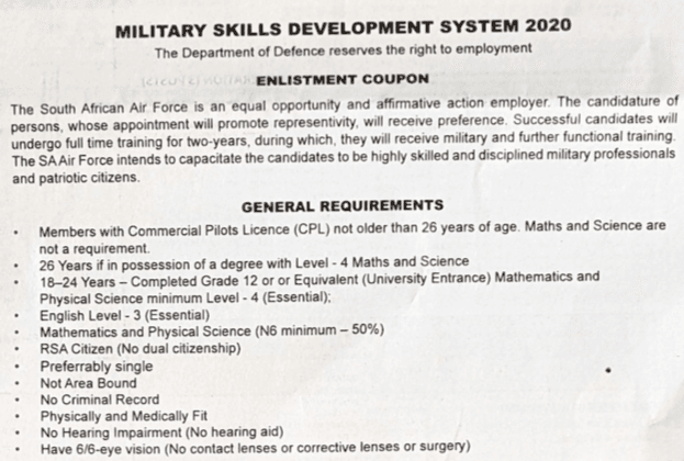 South African Air Force Learnership